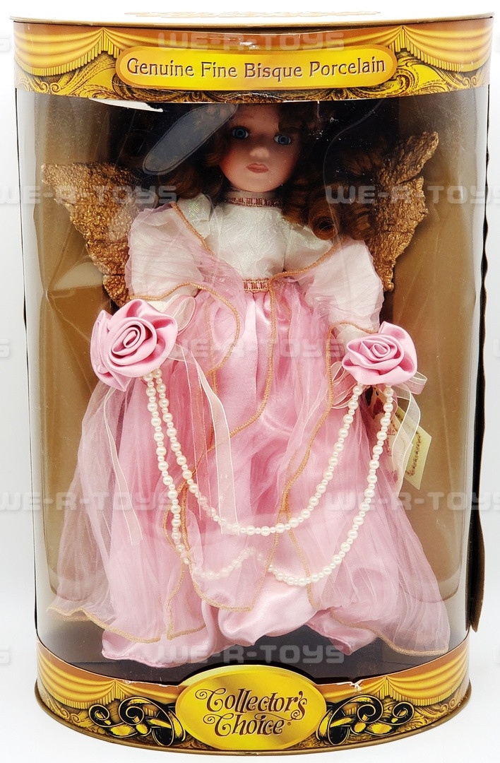 Dan Dee Collector's Choice Angel Bisque Porcelain Doll Pink Dress NRFB - We-R-Toys Dan Dee Collector's Choice Angel Bisque Porcelain Doll Pink Dress NRFB - We-R-Toys