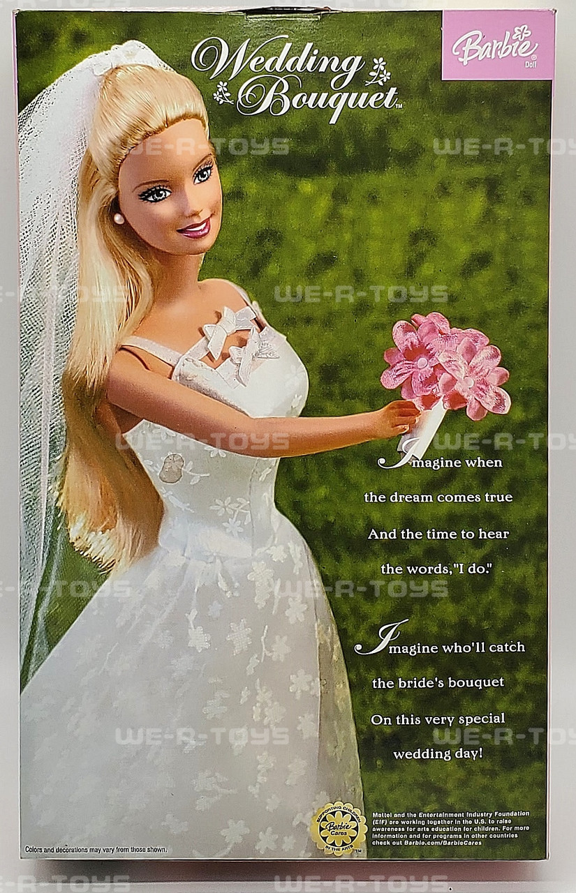 Barbie Wedding Bouquet Doll with Wedding Cake & Bouquet 2003 Mattel C6355  NRFB