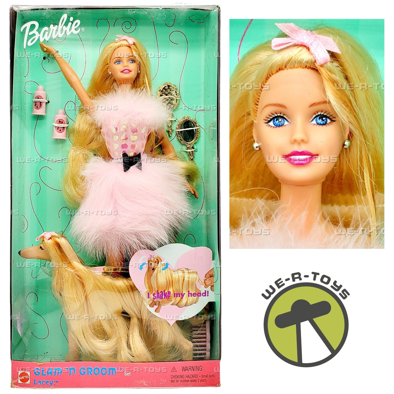 Barbie Lacey Glam 'n Groom Doll Set 1999 Mattel 27271 We-R