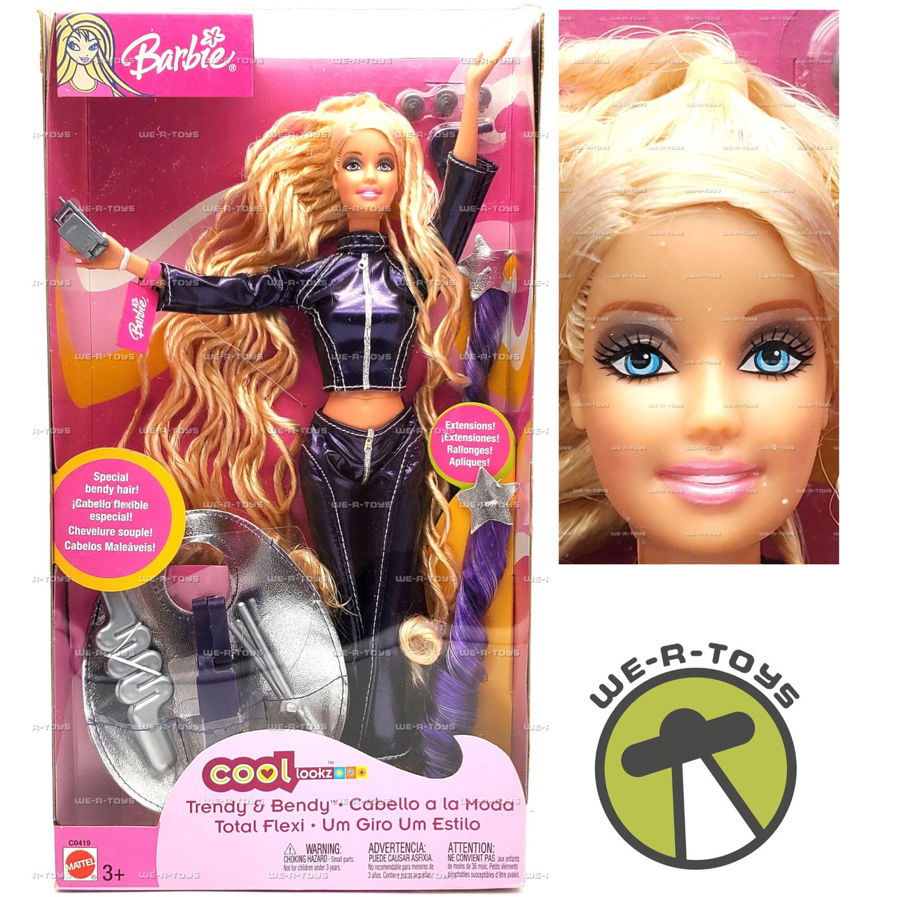 Barbie Cool Lookz Trendy & Bendy Doll 2003 Mattel #C0419 - We-R-Toys