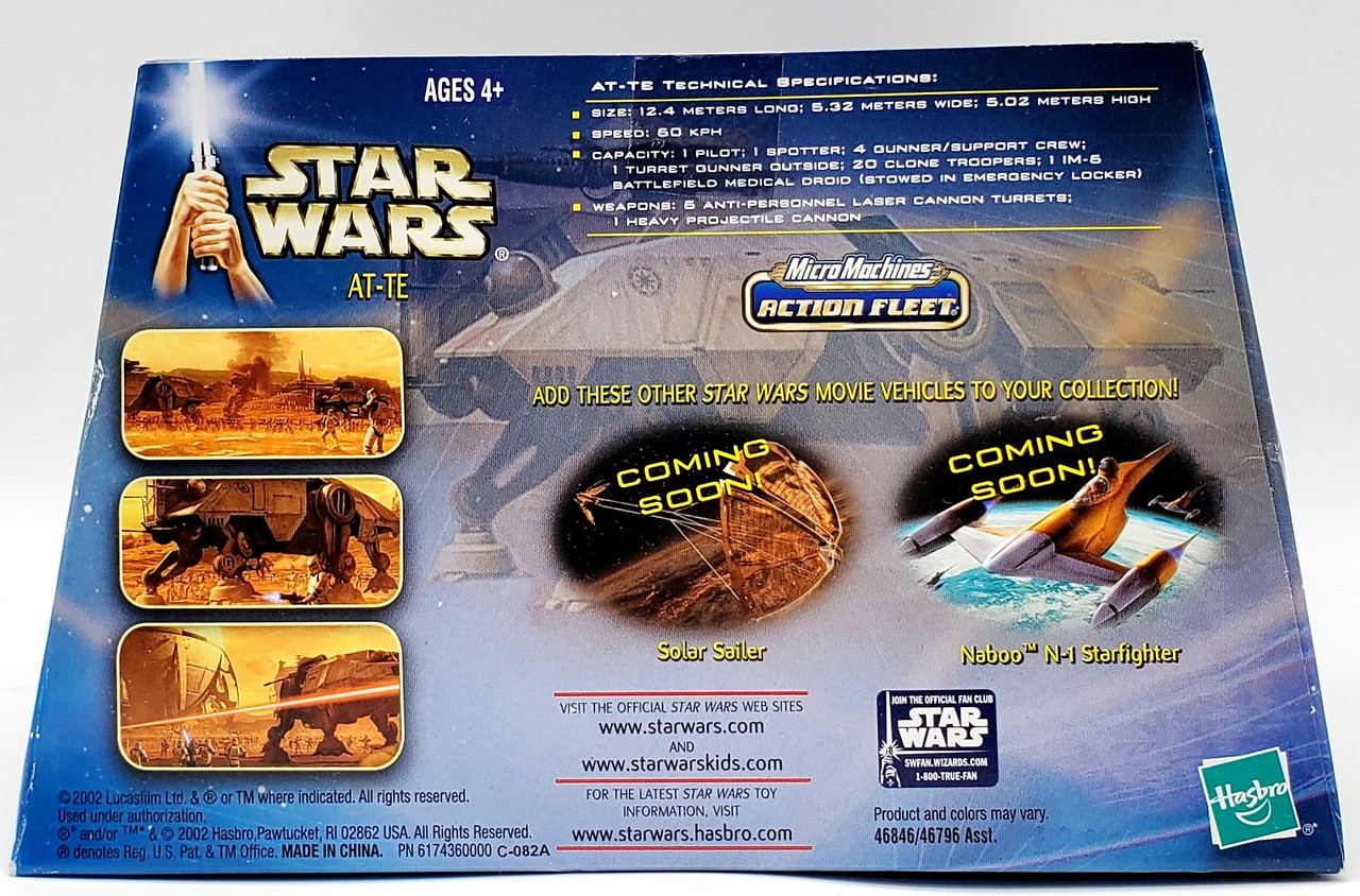 Star Wars Micro Machines Action Fleet AT-TE Vehicle #46846 Hasbro