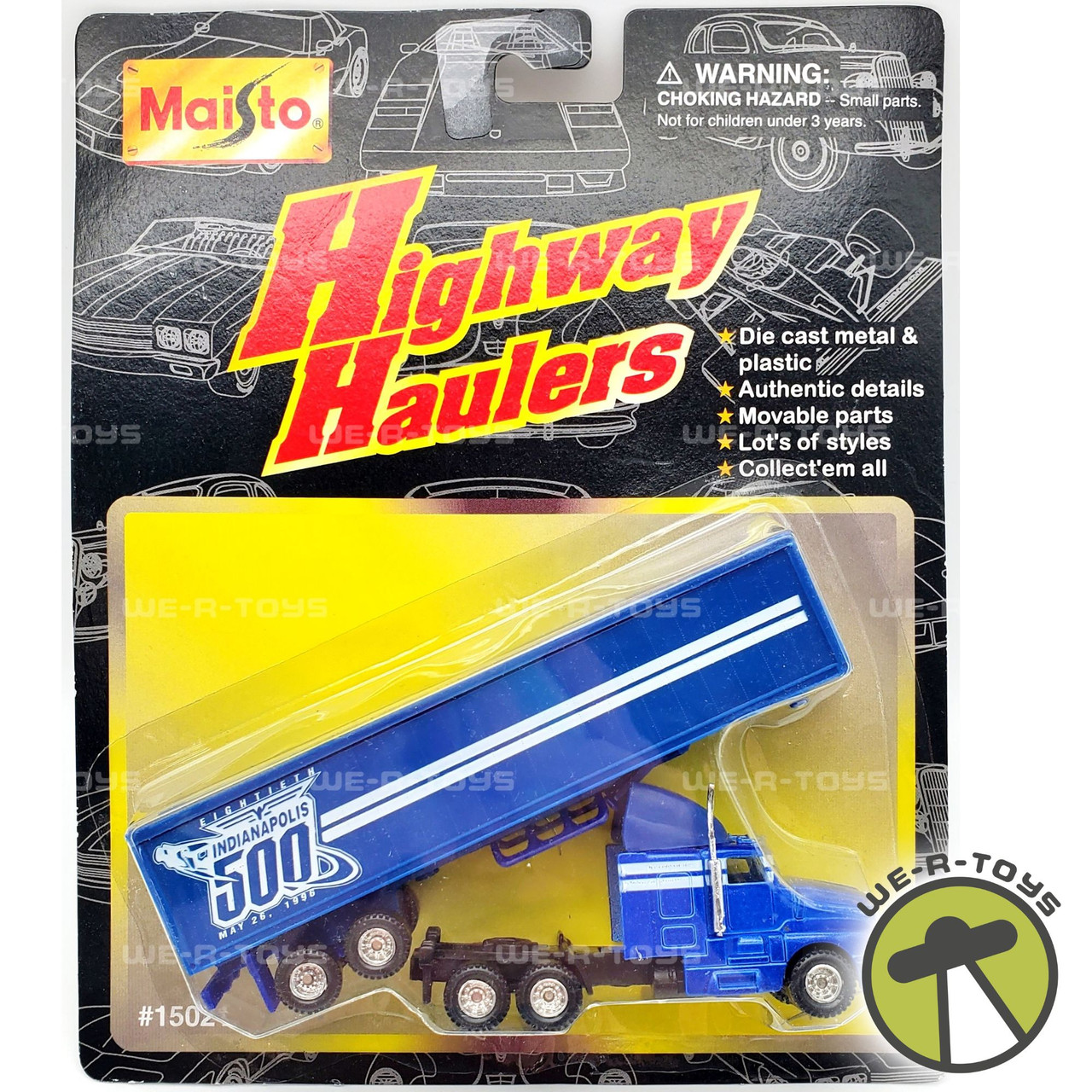 Maisto Highway Haulers Die Cast and Plastic Blue Truck Indianapolis 500 NRFP