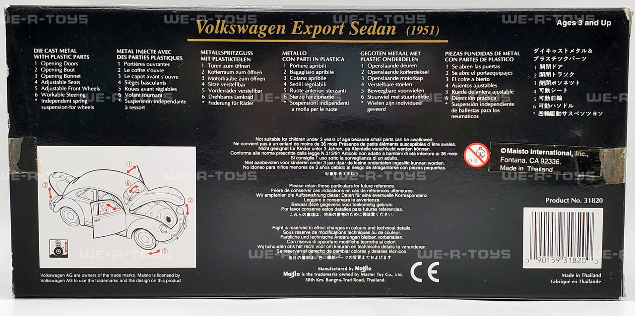 Maisto Special Edition Black 1951 Volkswagen Export Sedan 1