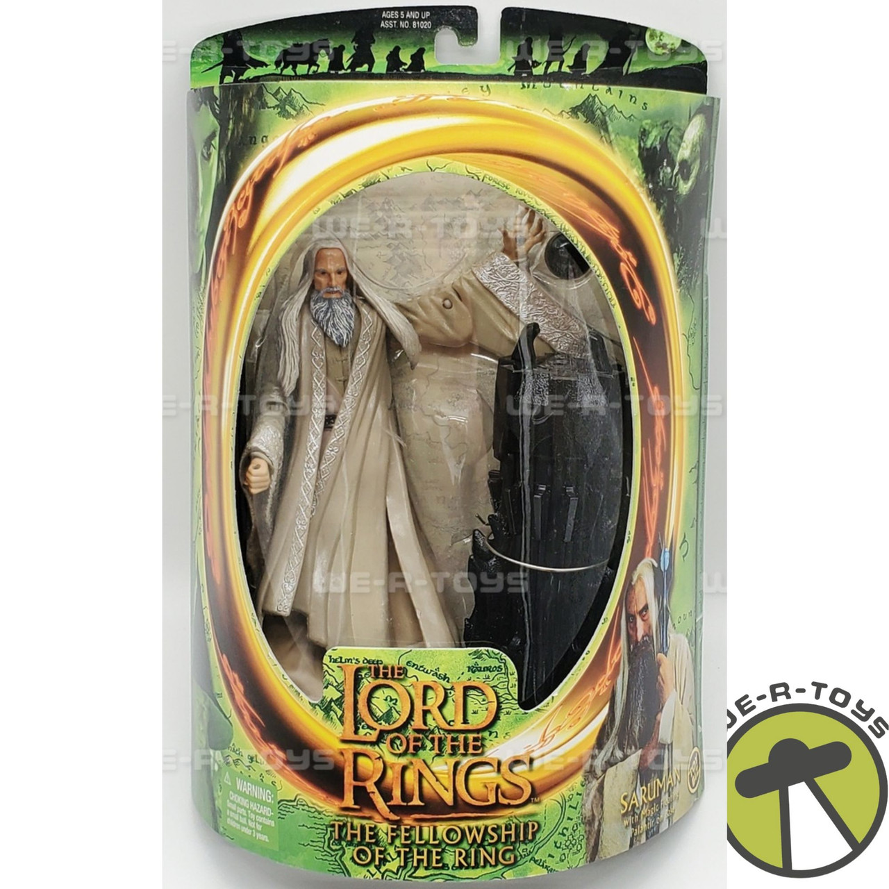 Lord of the Rings Saruman with Magic Floating Palantir 2001 Toy Bix 81023  NRFB