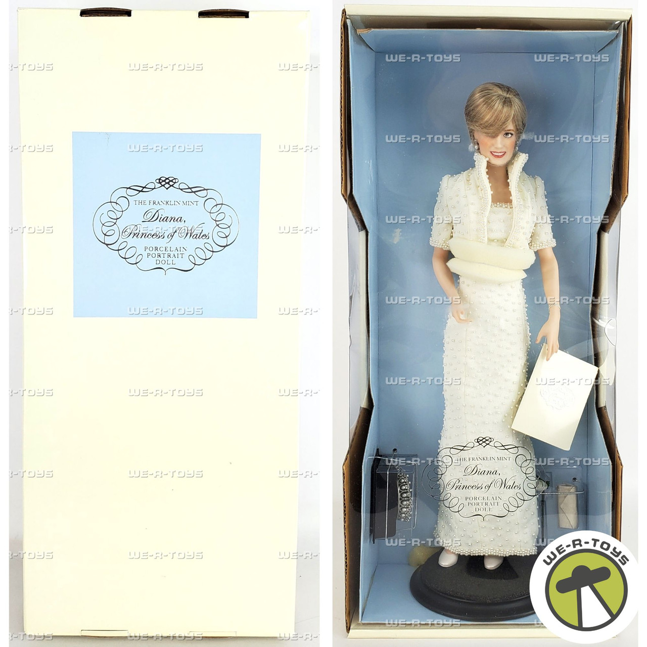 The Franklin Mint Diana, Princess of Wales Porcelain Portrait 17" Doll 1998  - We-R-Toys