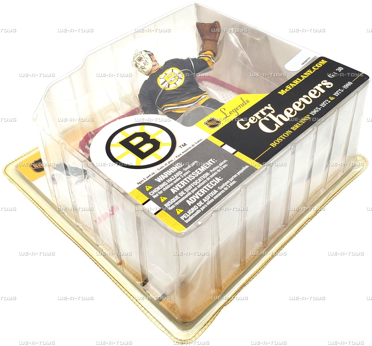 NHL Legends Boston Bruins Goalie #30 Gerry Cheevers Figure