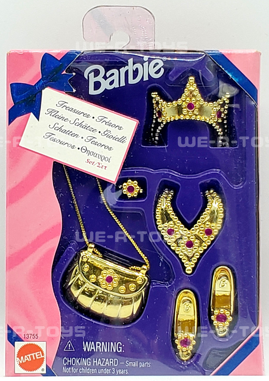 Barbie Pretty Treasures Set in Gold 1996 Mattel #13755 NRFB - We-R