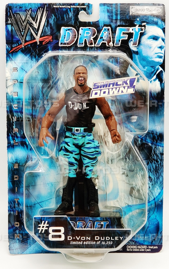 WWE Draft #8 D-Von Dudley Action Figure 2002 Jakks Pacific No