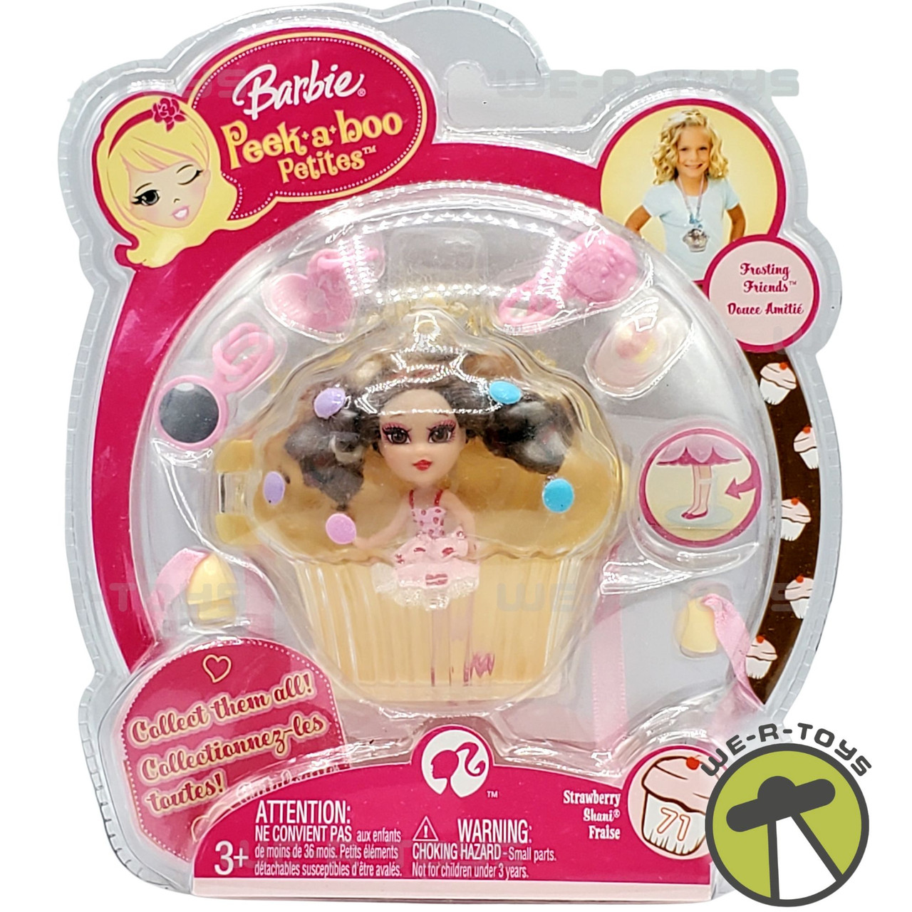 Barbie Peek-a-boo Petites Frosting Friends Strawberry Shani Fraise Doll #71  NRFP