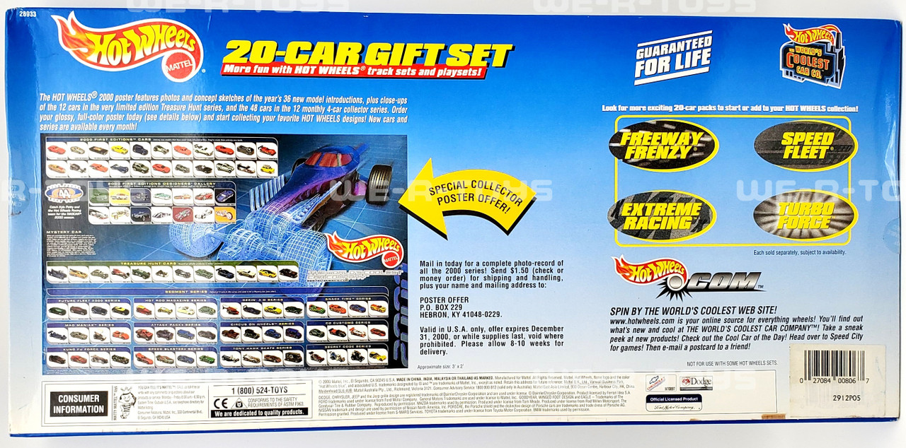 Hot Wheels 20-Car Gift Set Freeway Frenzy No. 28933 Mattel