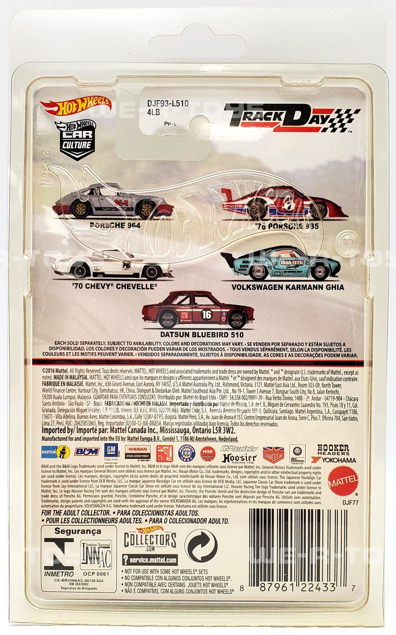 Hot Wheels Car Culture Track Day – Gray Porsche 964 1:64 Scale Die-Cast Car, 1 Of 5 In Series, Collectible Model