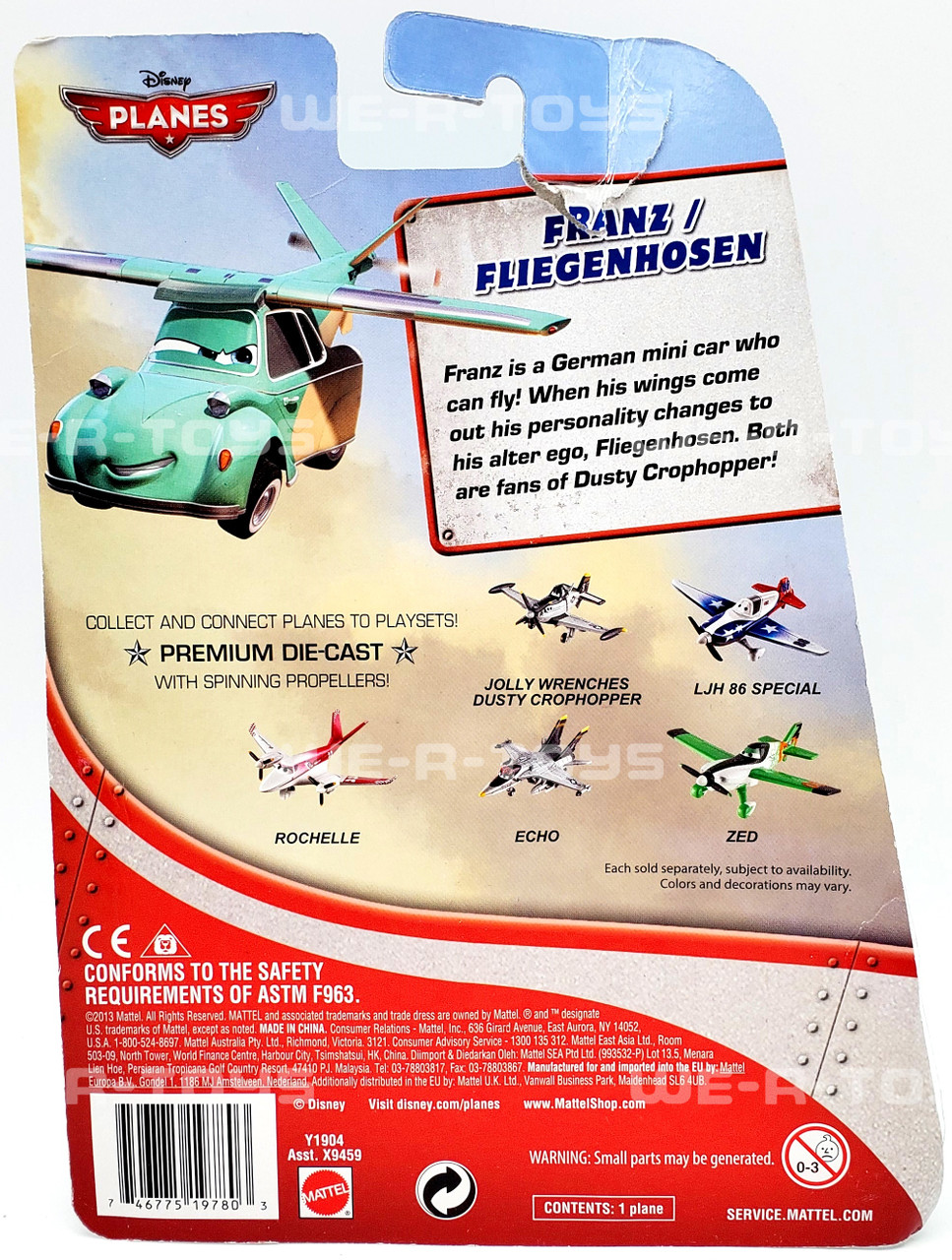 プレーンズ　ファルコ　1台　planes mattel マテル　カーズ Disney PLANES Franz Fliegenhosen World of Cars Die cast