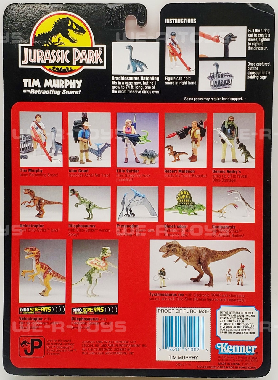 Jurassic Park Tim Murphy with Retracting Snare 1993 Kenner #61002