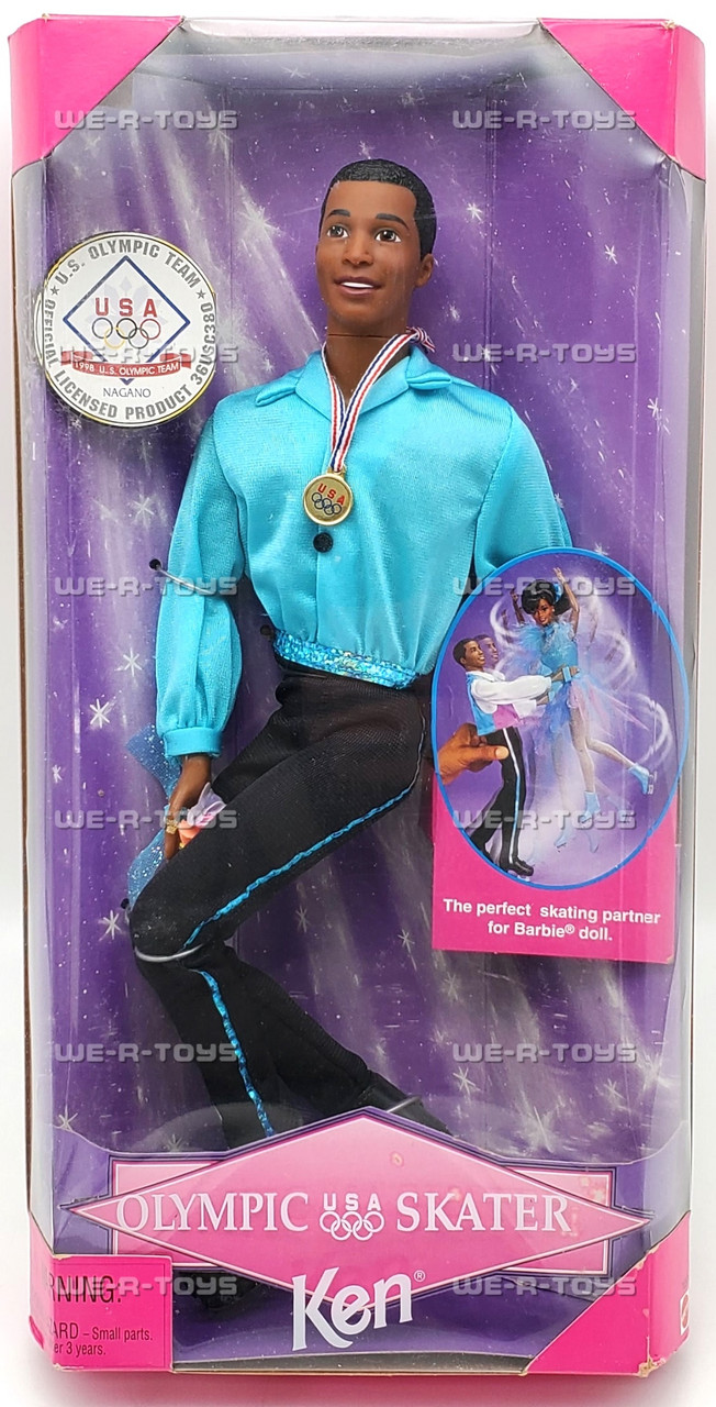 Olympic USA Skater Ken Barbie Doll African American 1997 Mattel