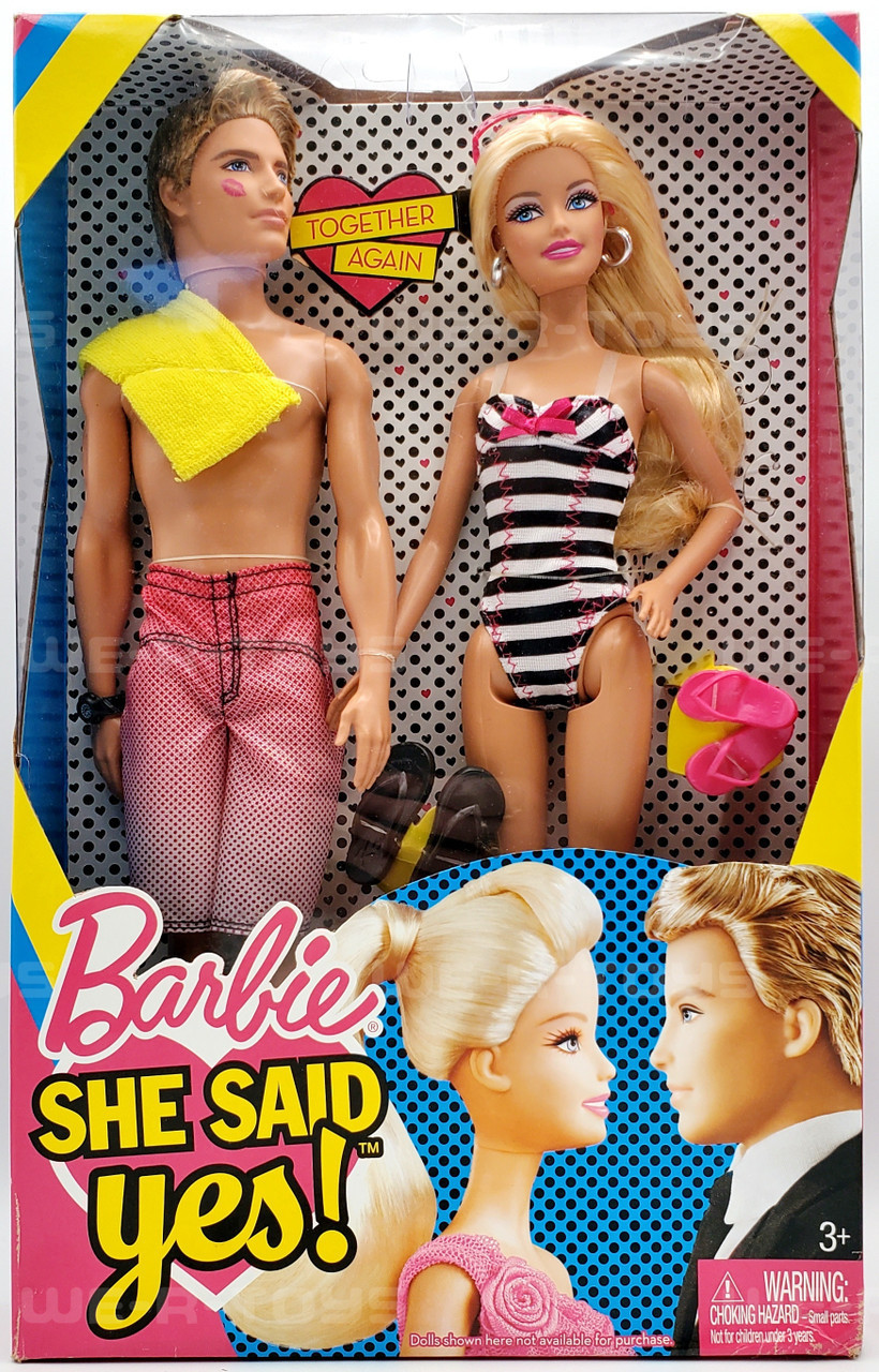 Barbie Doll Giftset 2 Pack Barbie Ken She Said Yes 2010 Mattel T7431 NRFB