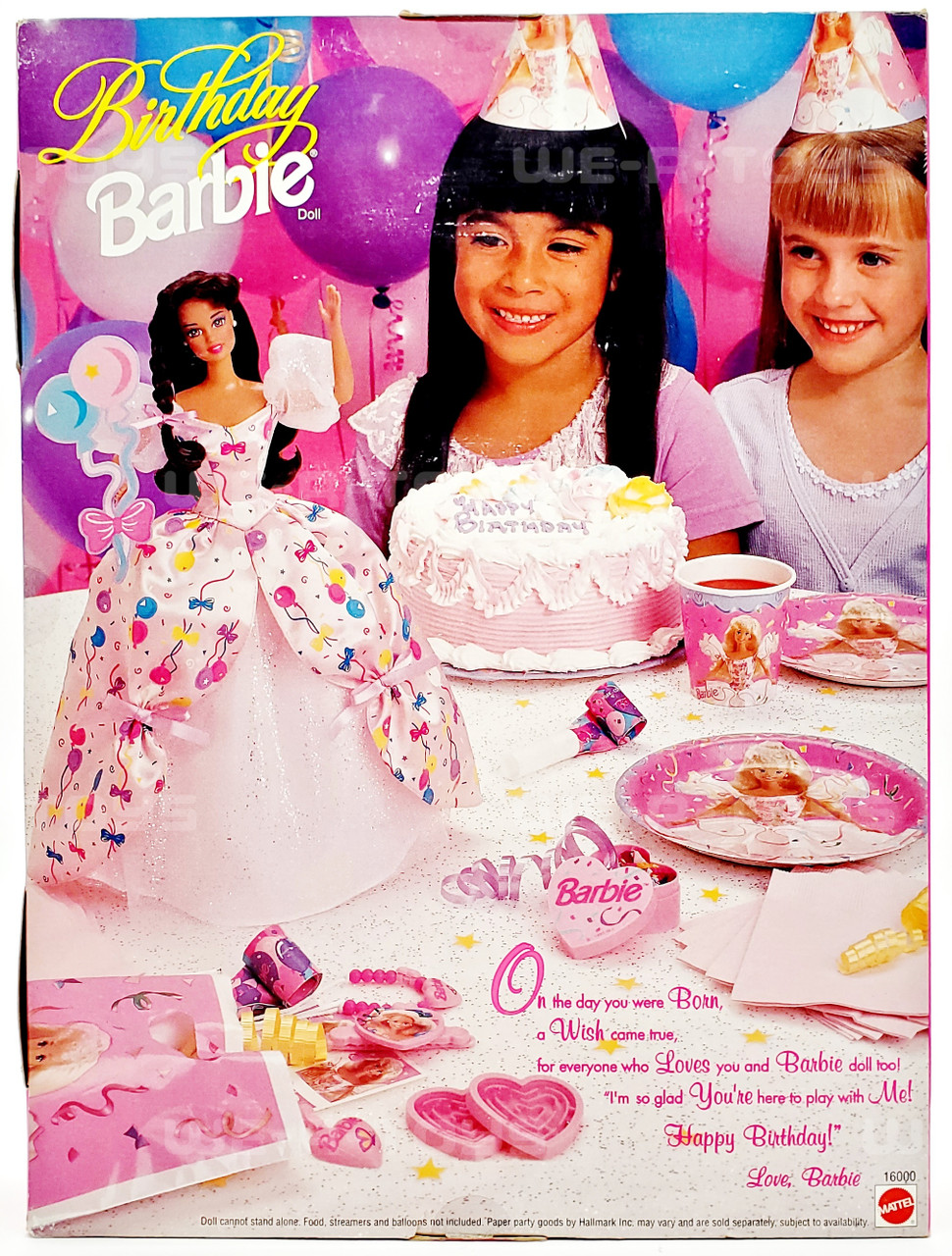 Birthday Barbie Brunette Doll Prettiest Present 1996 Mattel No