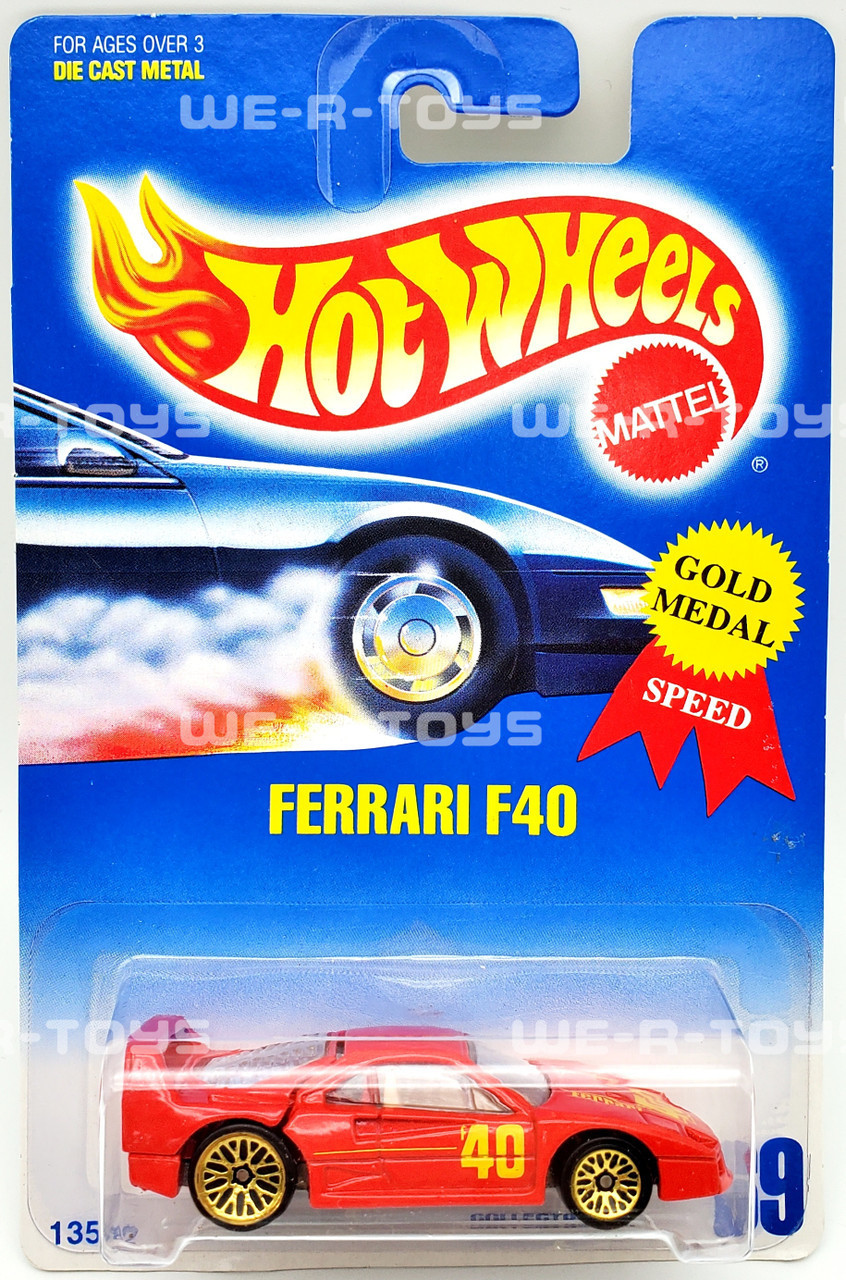 Hot Wheels Red Ferrari F40 Gold Medal Speed #40 Collector 69