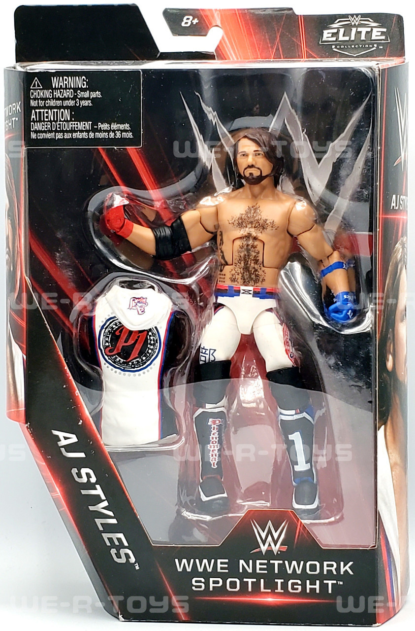 WWE Network Spotlight AJ Styles Elite Collection 2017 Mattel FBJ47 NRFB