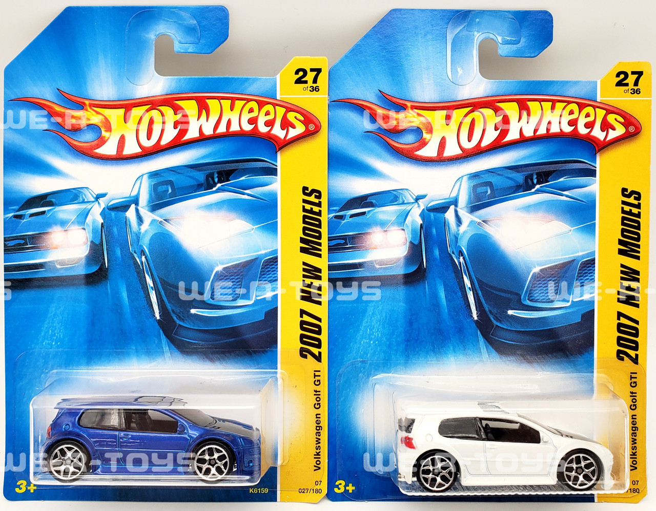 Hot Wheels Volkswagen Golf GTI Set of White and Blue New Models