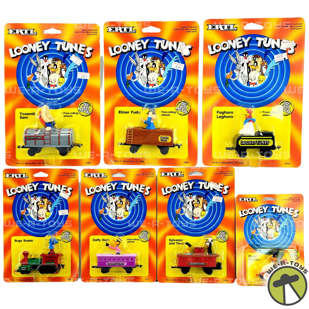 Looney Tunes Die-Cast Metal Train Cars Lot of 7 NRFB - We-R-Toys