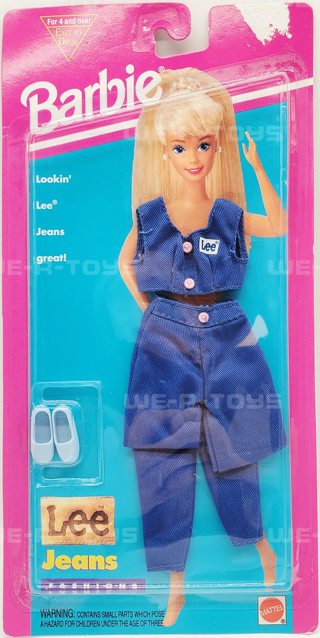 Barbie Lee Jeans Fashions Blue Mini Crop Top and Pants 1995 Mattel