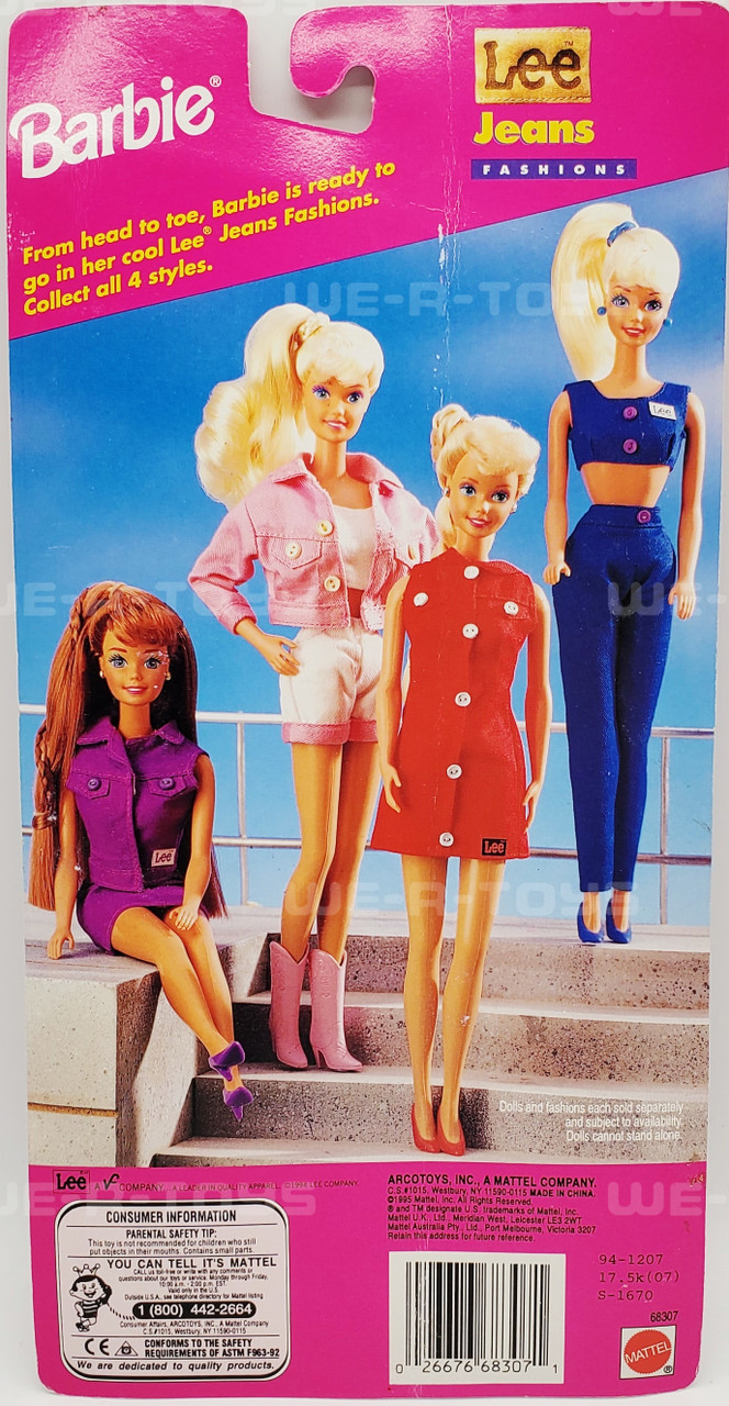 Barbie Lee Jeans Fashions Blue Mini Crop Top and Pants 1995 Mattel