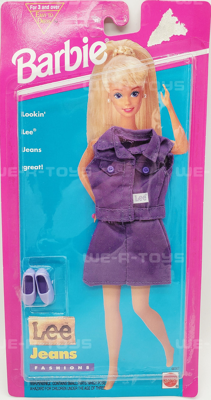 Barbie Lee Jeans Fashions Purple Vest and Skirt 1995 Mattel