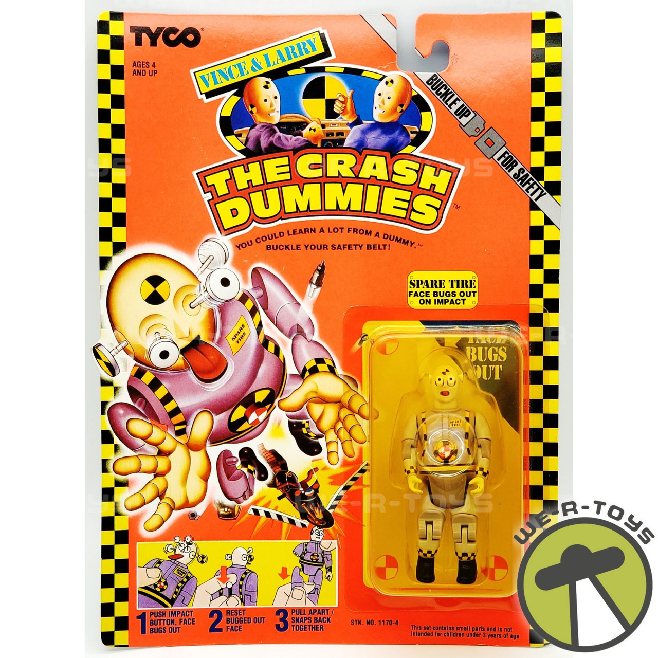 The Crash Dummies Spare Tire Action Figure Face Bugs Out On Impact