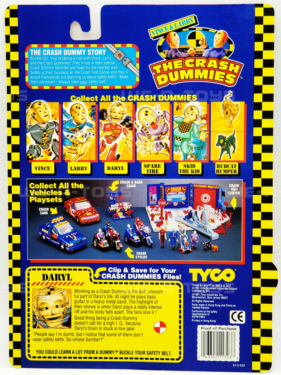 CRASH DUMMIES フィギュアセット No. 26 New Sealed 1991 Tyco