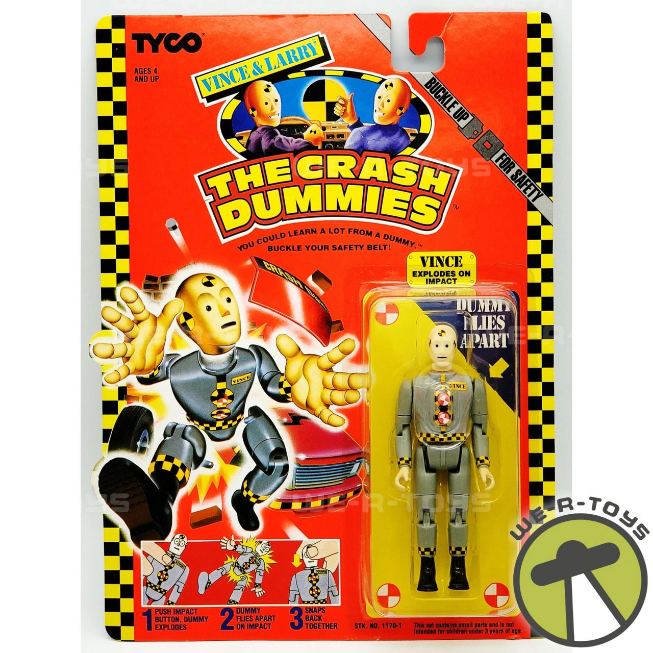 The Crash Dummies Vince Action Figure Flies Apart On Impact 1991 