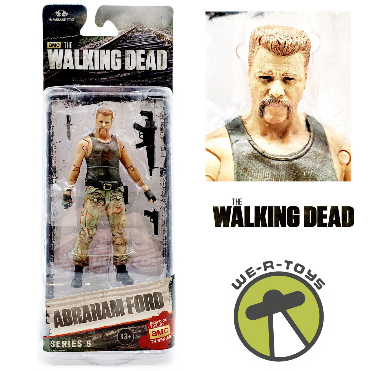 Walking Dead Abraham Action Figure 17,8 Cm - Stagione 5 - Con Lanciagranate E Fucile - Edizione Collezionisti Tops