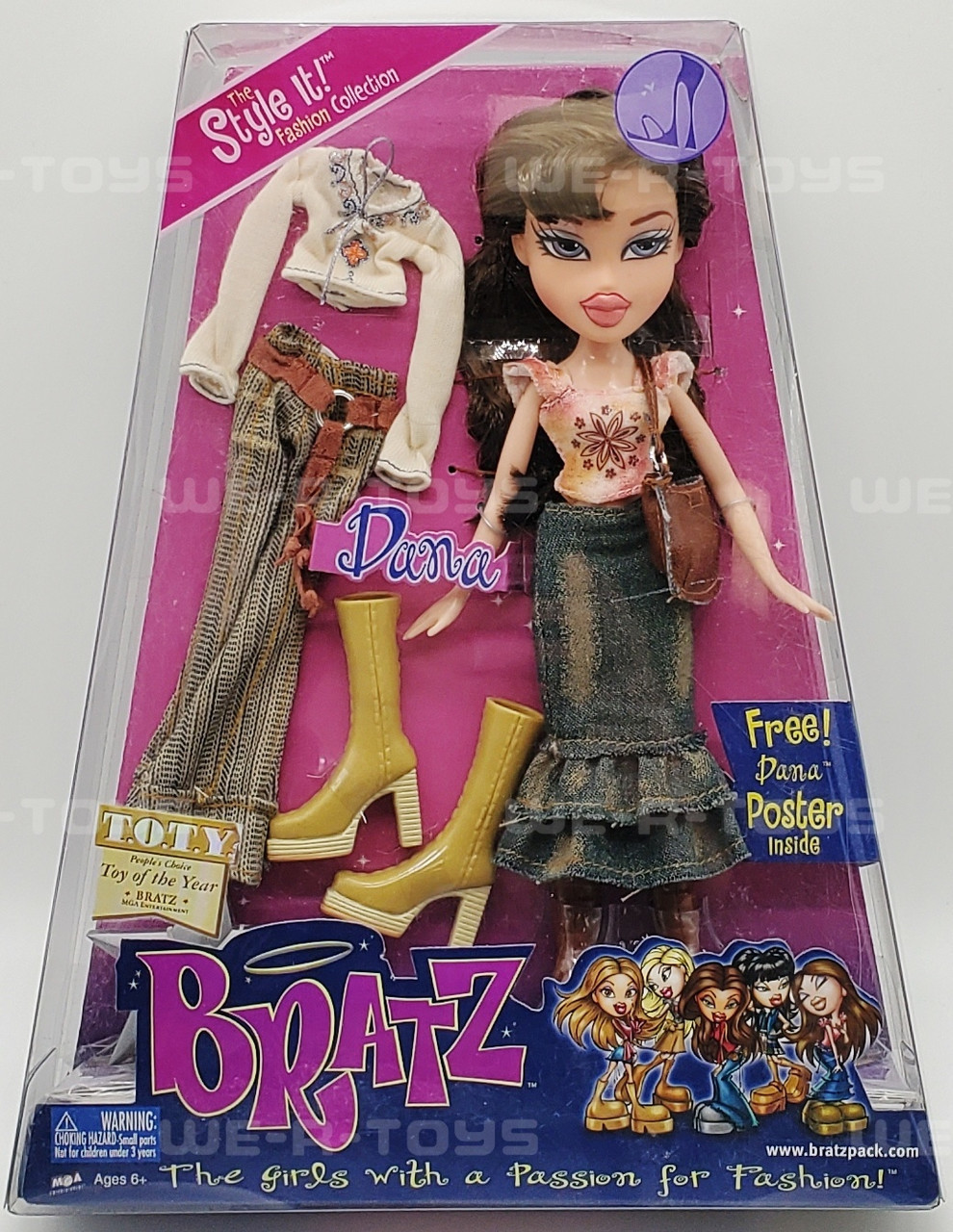 Bratz Original Fashion Doll Dana Series 3 w/ Outfits & Poster