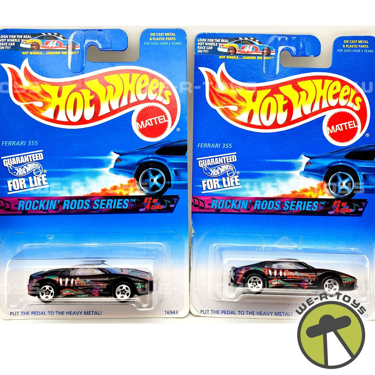 Hot Wheels Ferrari 355 Rockin' Rods Series Pedal to the Metal Lot of 2 NRFP