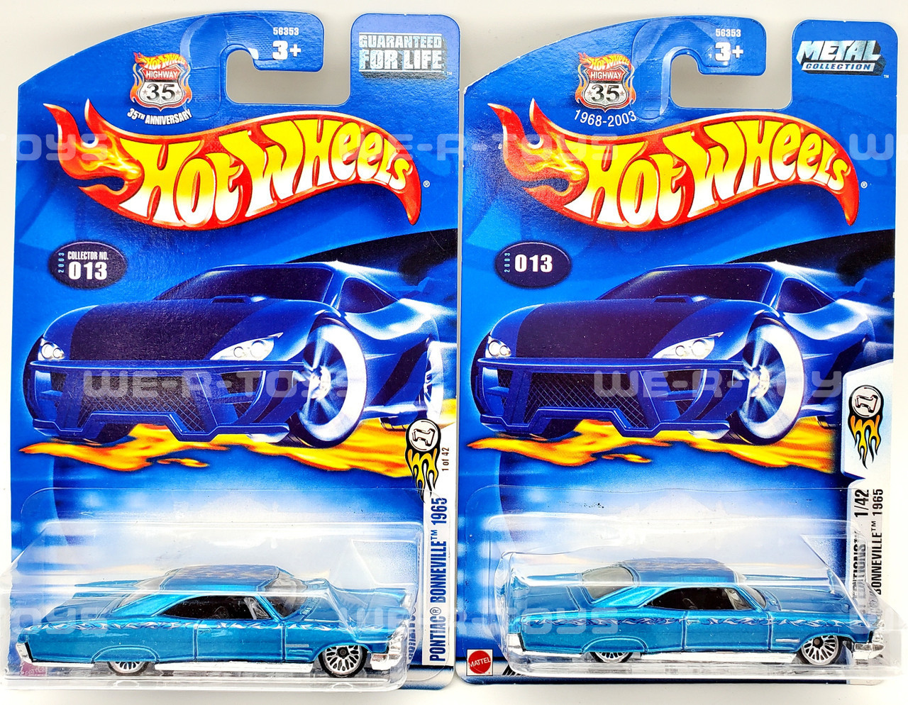 Hot Wheels Pontiac Bonneville '65 Lot of 2 Vehicles 2003 First