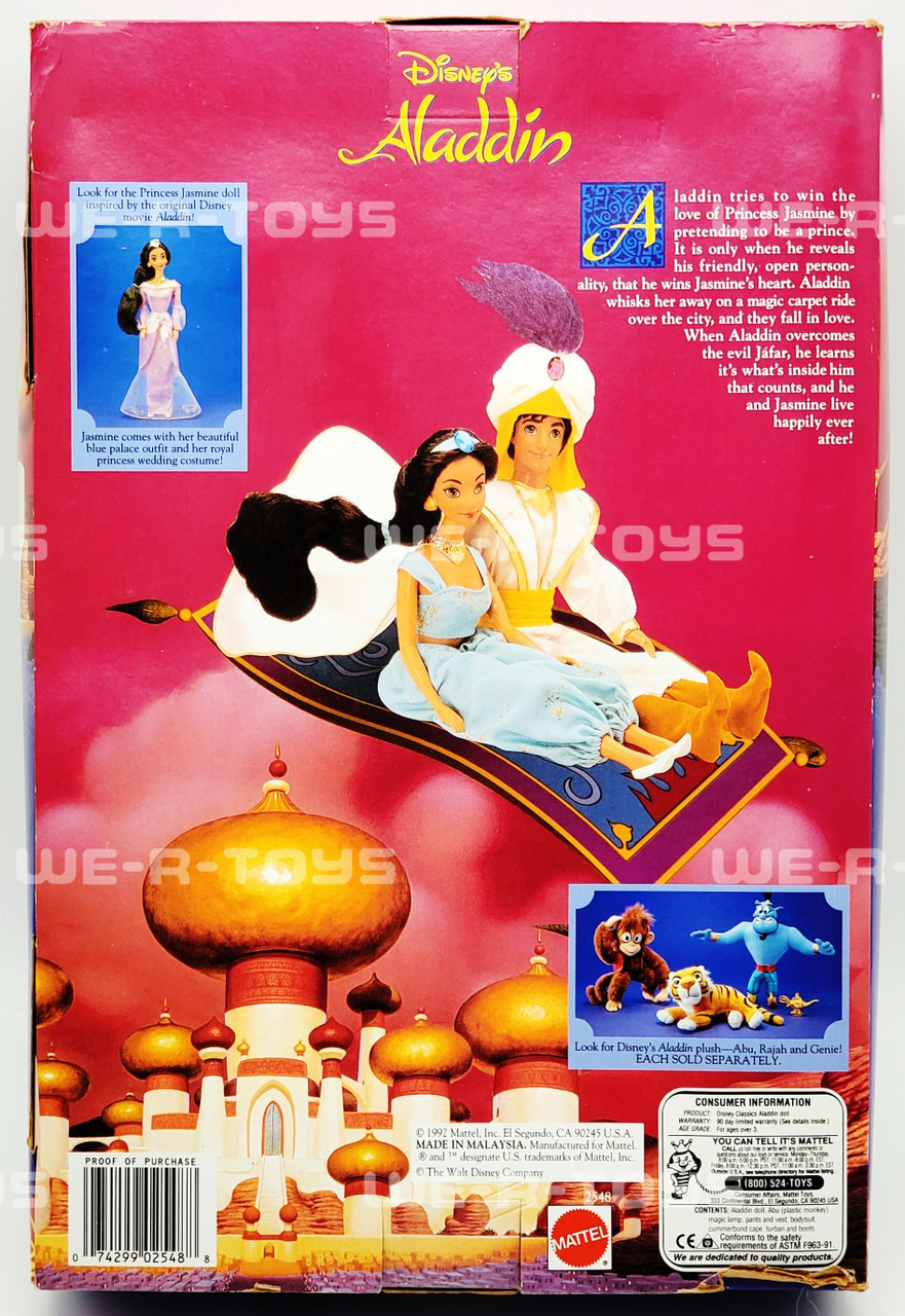 Disney's Aladdin Doll and Abu With Authentic City Outfit 1992