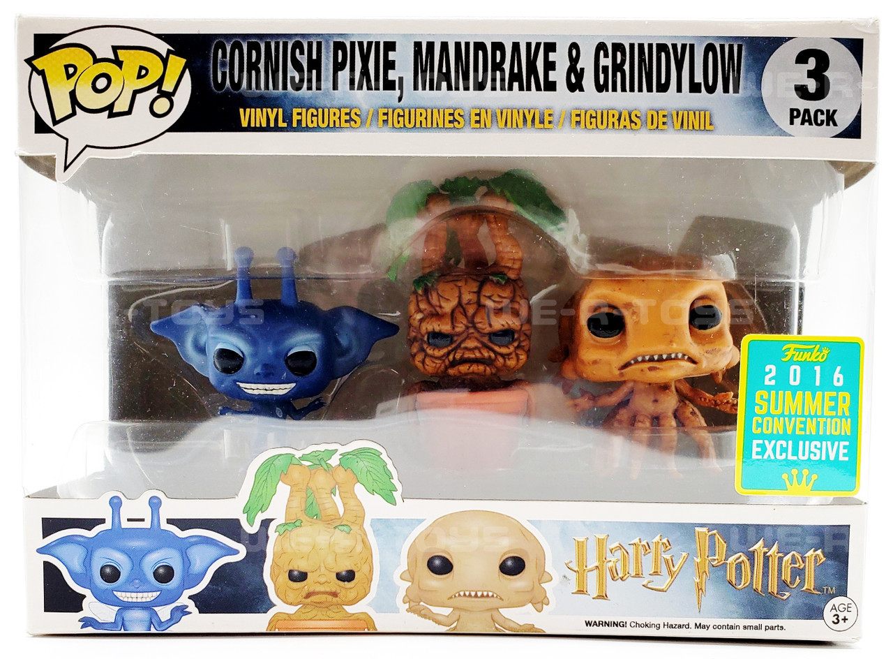 Funko Pop Minis Harry Potter Cornish Pixie, Mandrake and Grindylow