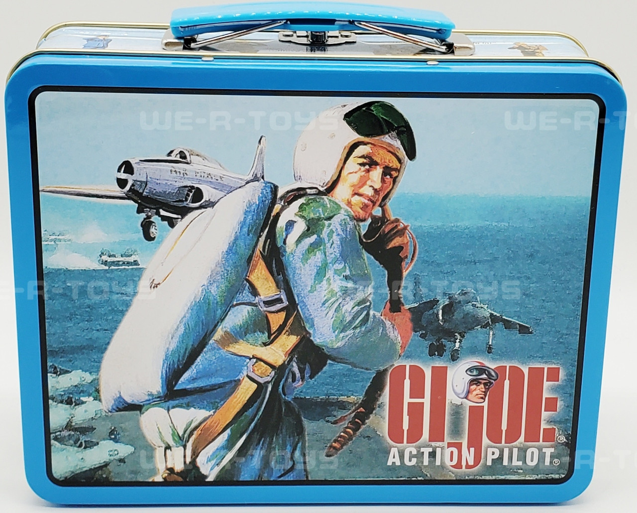 G.I. Joe Action Pilot in Flight Suit Tin Lunchbox 2000 Hasbro USED