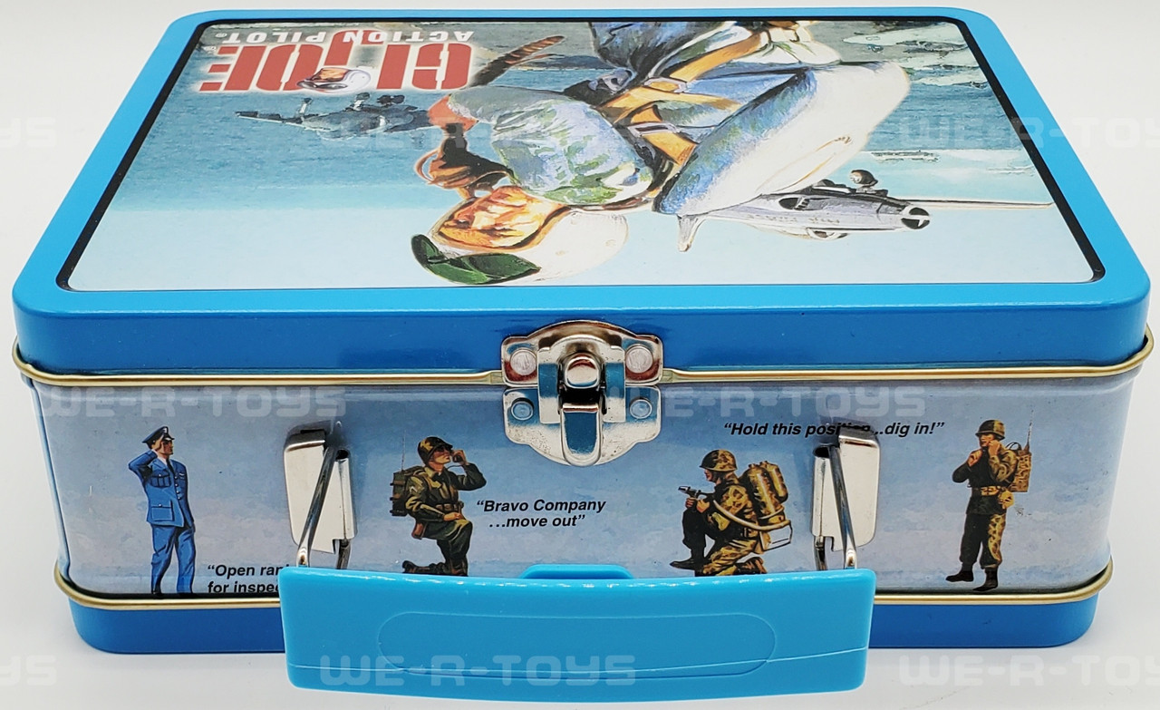 G.I. Joe Action Pilot in Flight Suit Tin Lunchbox 2000 Hasbro USED