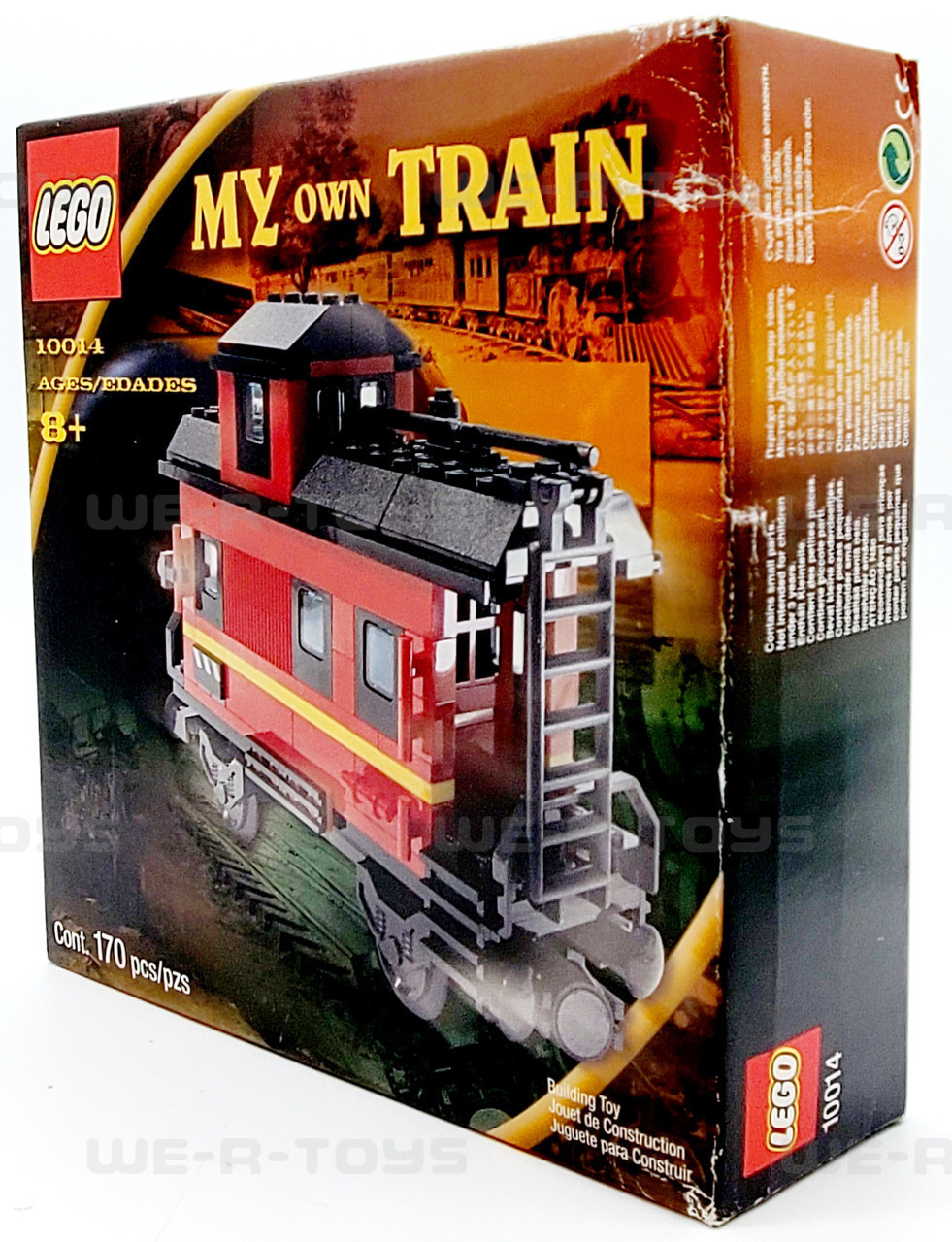 LEGO My Own Train Caboose 170 Piece Building Blocks Set 10014