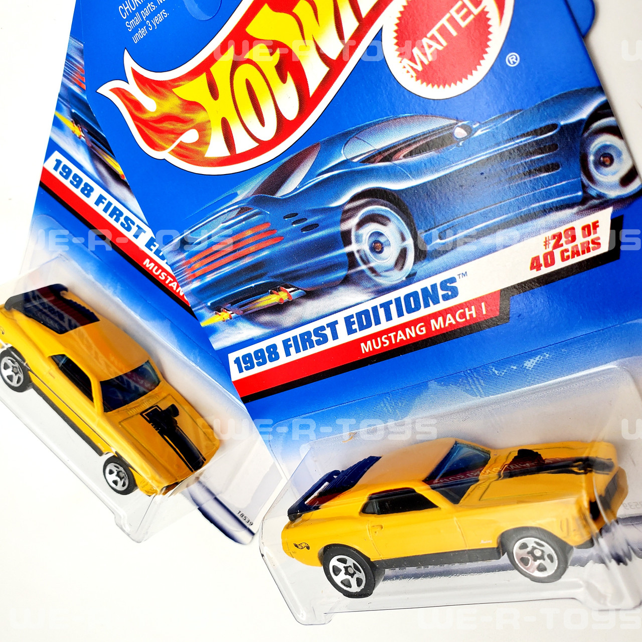 Hot Wheels Lot of 2 Mustang Mach I Yellow Vehicles 1998 First Editions NRFP