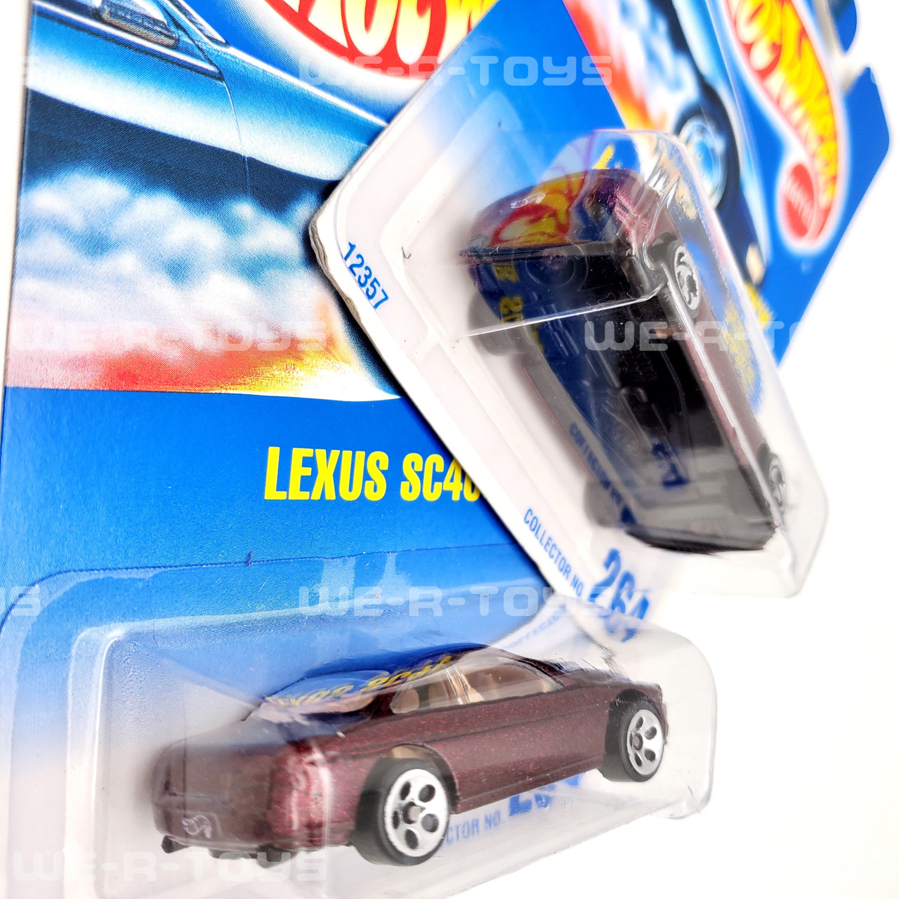 Hot Wheels Lot of 2 Burgundy Lexus SC400 (WHEEL VARIATIONS) Mattel 1991 NRFP