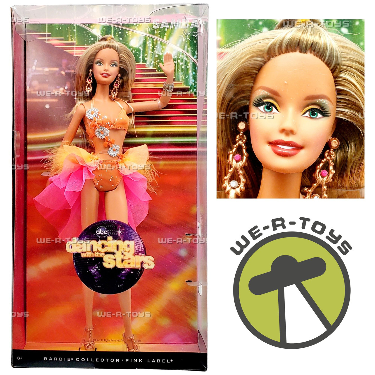 Dancing with The Stars Samba Barbie Doll Pink Label Mattel W3317