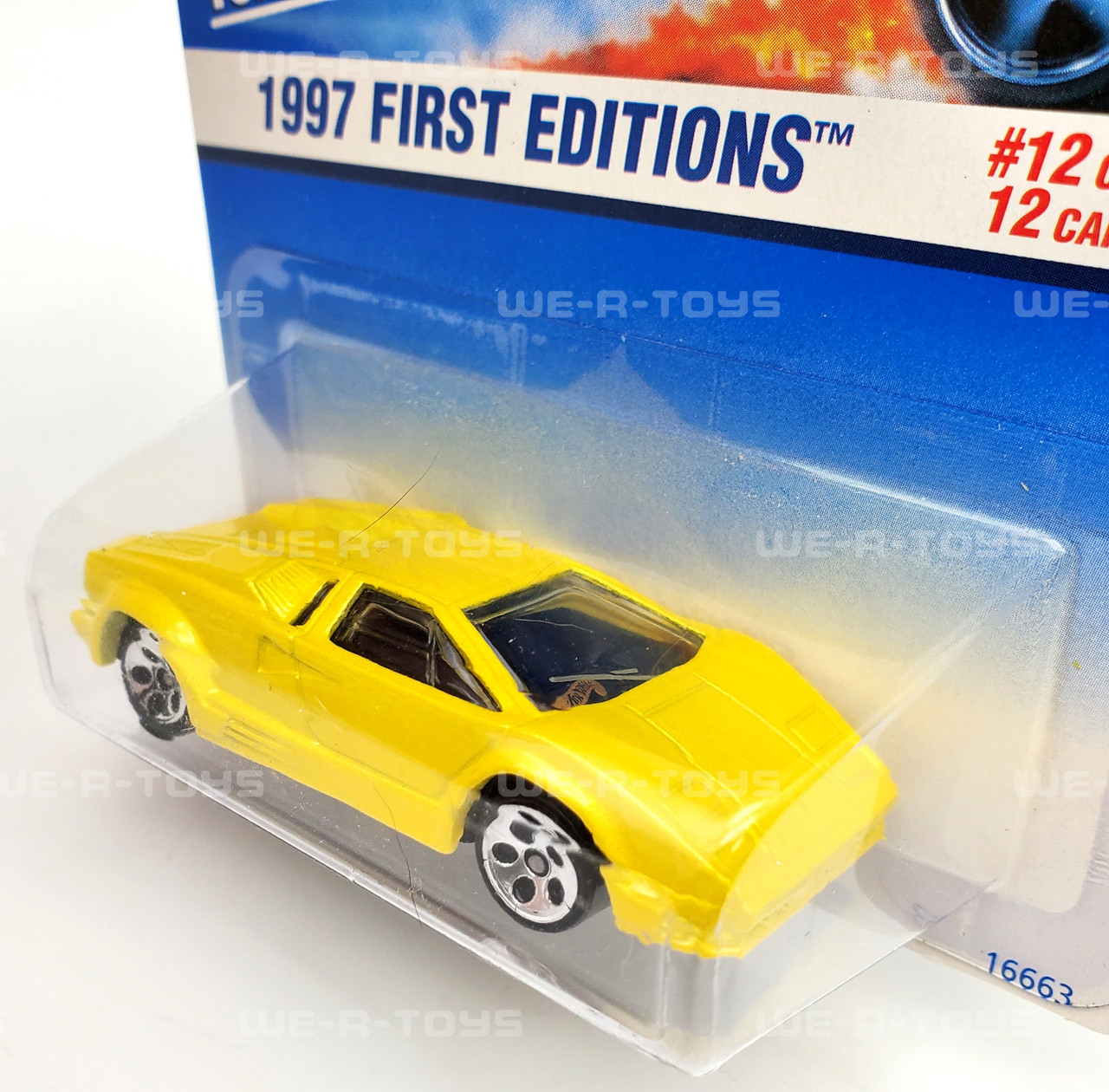 Hot Wheels Yellow Lamborghini Countach 1997 First Editions Mattel