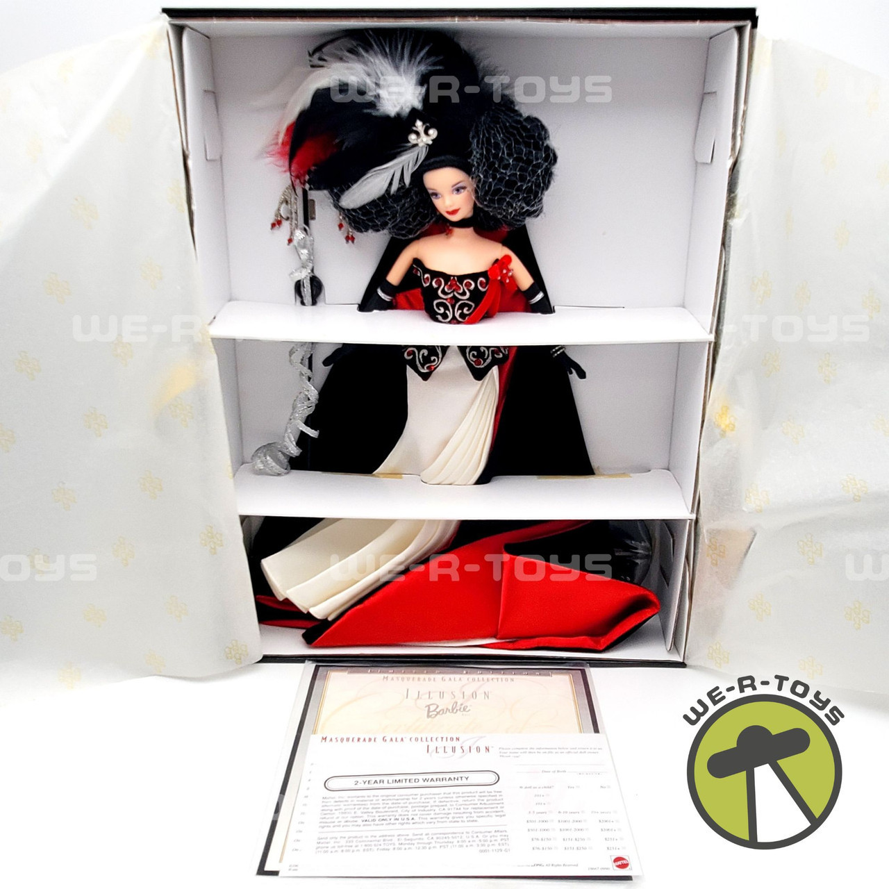1998 Illusion Barbie Masquerade Gala Collection Doll - Vintage Barbie With Mask & Cape