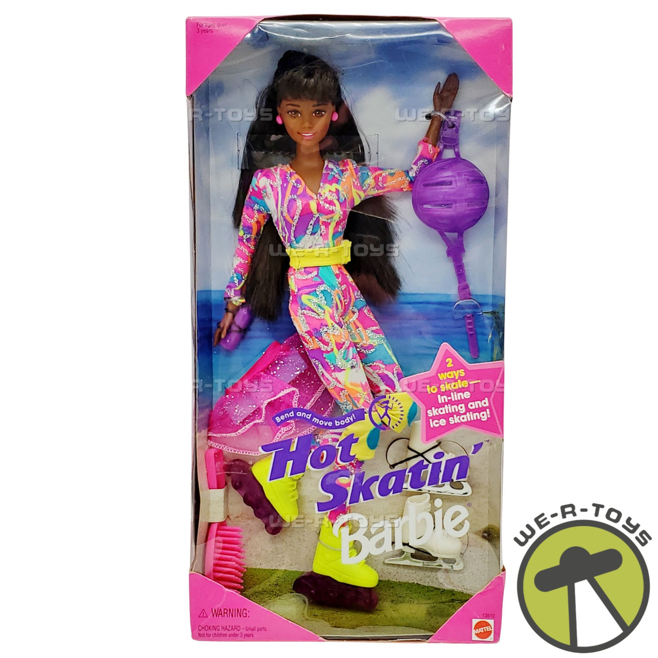 Barbie Hot Skatin' Bend and Move Body African American Skates 1994