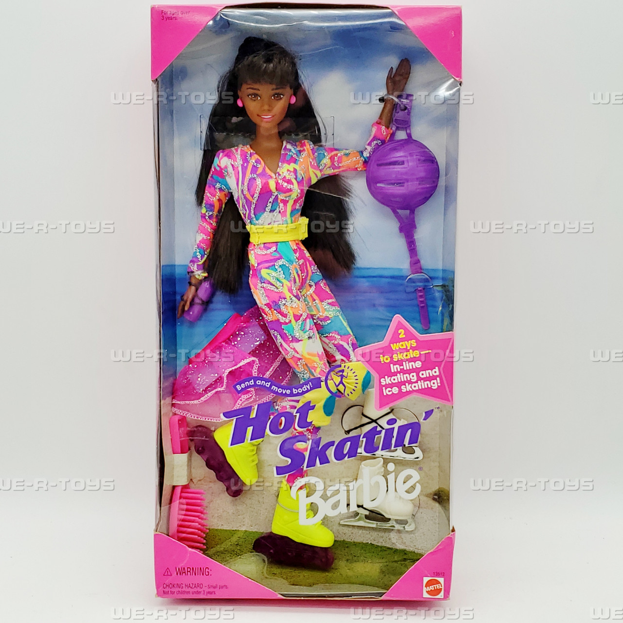 Barbie Hot Skatin' Bend and Move Body African American Skates 1994