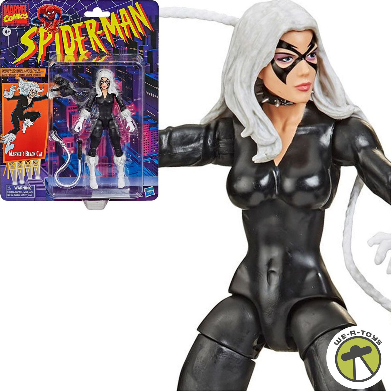 Spider-Man Retro Marvel Legends Black Cat 6-Inch Action Figure