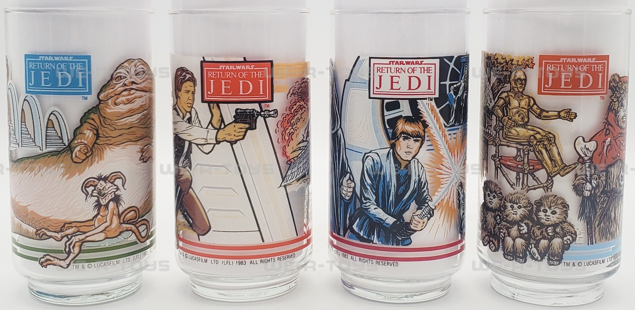 Star Wars Return of the Jedi Set of 4 Burger King Coca-Cola