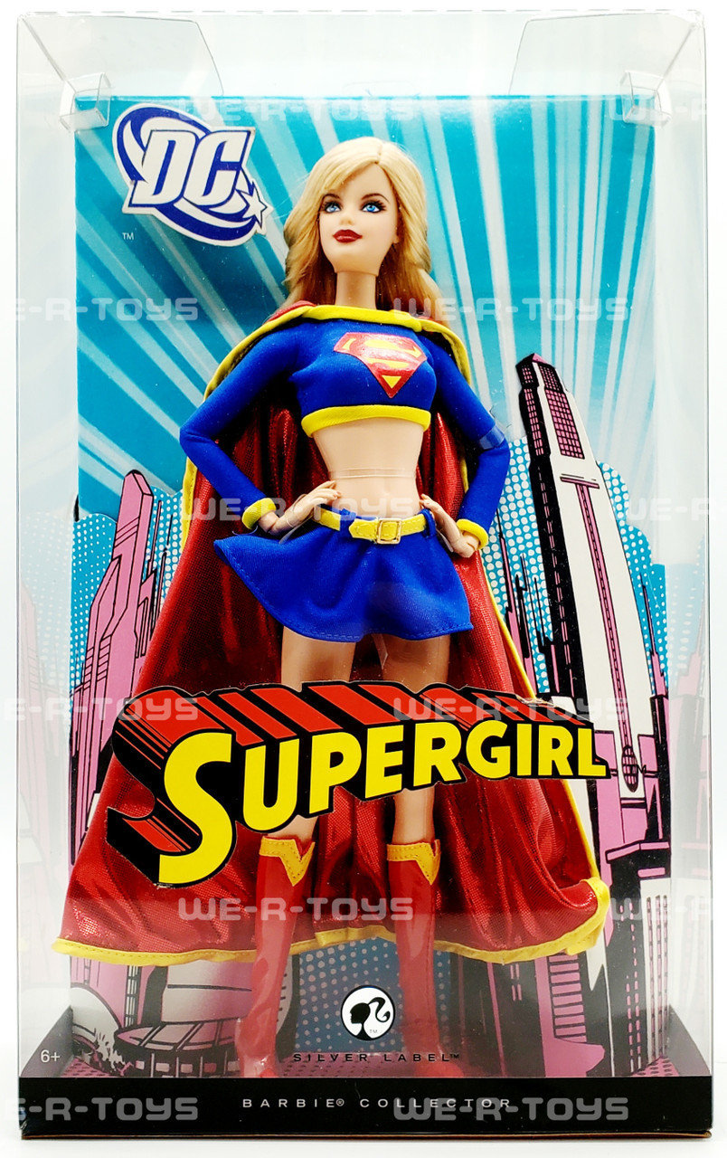 DC Supergirl Barbie Collector Doll Silver Label 2008 Mattel L9639