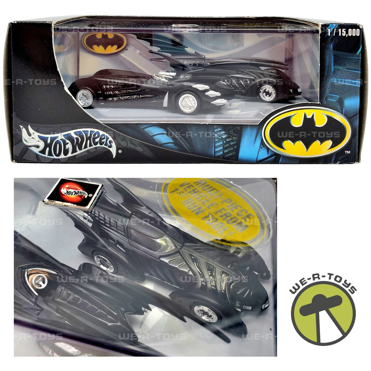 Hot Wheels Batman Robin and Batman Forever Batmobiles With Case